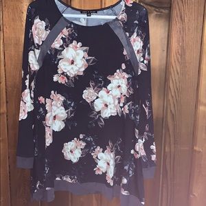 🌼🍁Navy blue float floral long sleeve